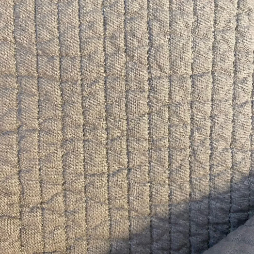 Retro Chic Striped Reversible Natural Tones Bed Quilted Quilt size Full